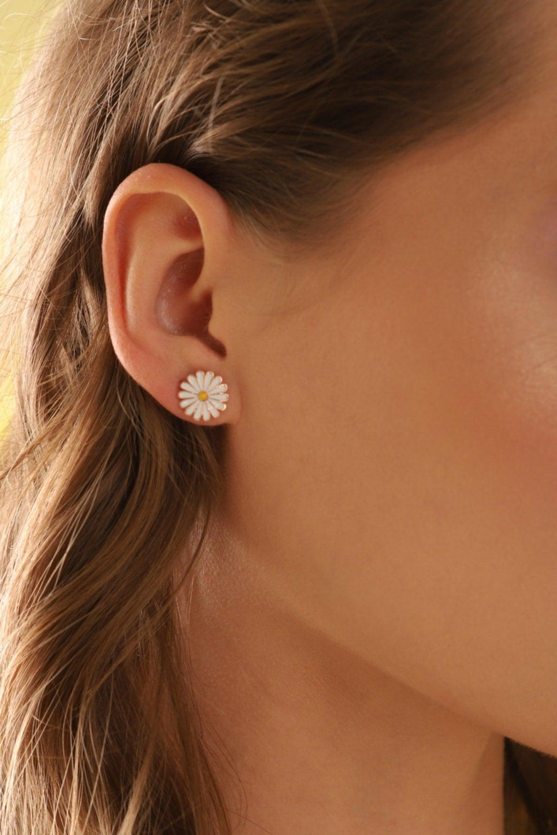 925 Sterling Silver Daisy Earrings