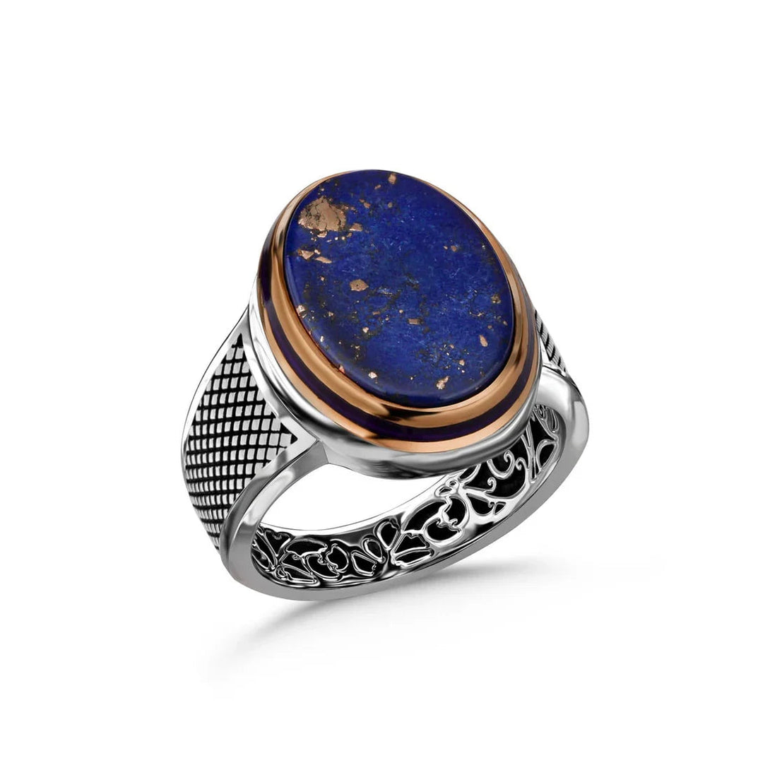 925 Silver Mavi Lazuli Men's Ring - Elegant & Unique