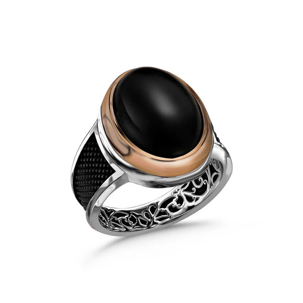 925 Silver Onyx Men's Ring