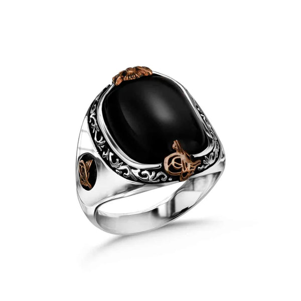 925 Silver Onyx Men's Ring