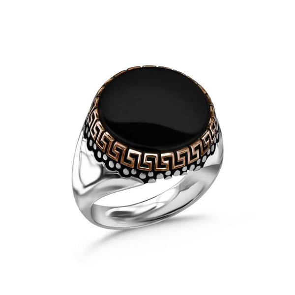 925 Silver Onyx Men's Ring