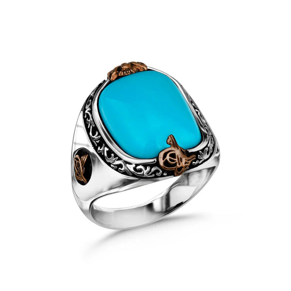 925 Silver Turquoise Men's Ring