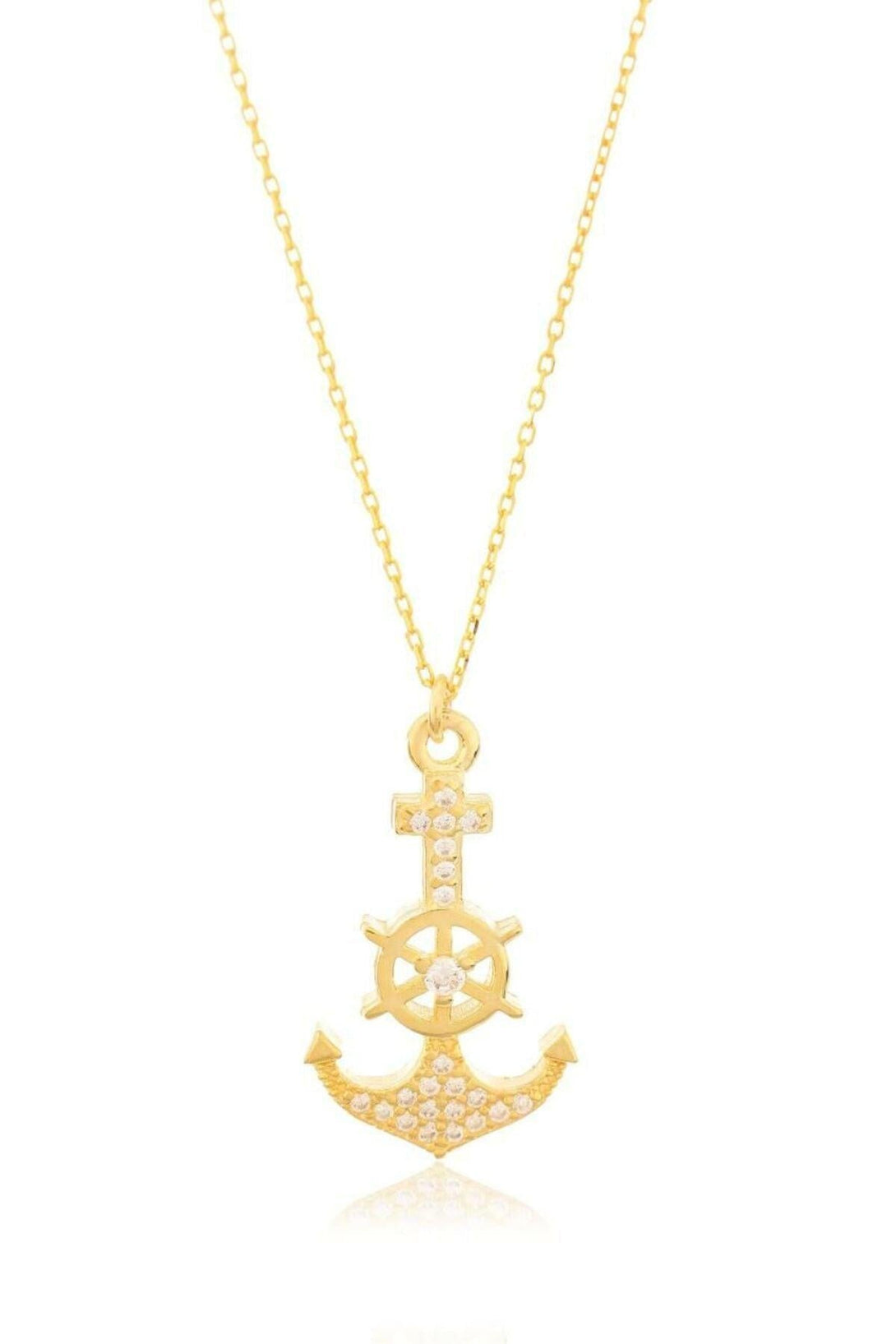 925 Sterling Silver Anchor Necklace