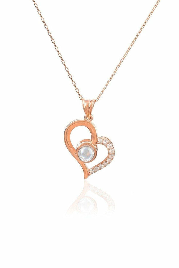 925 Sterling Silver Heart Pearl Necklace