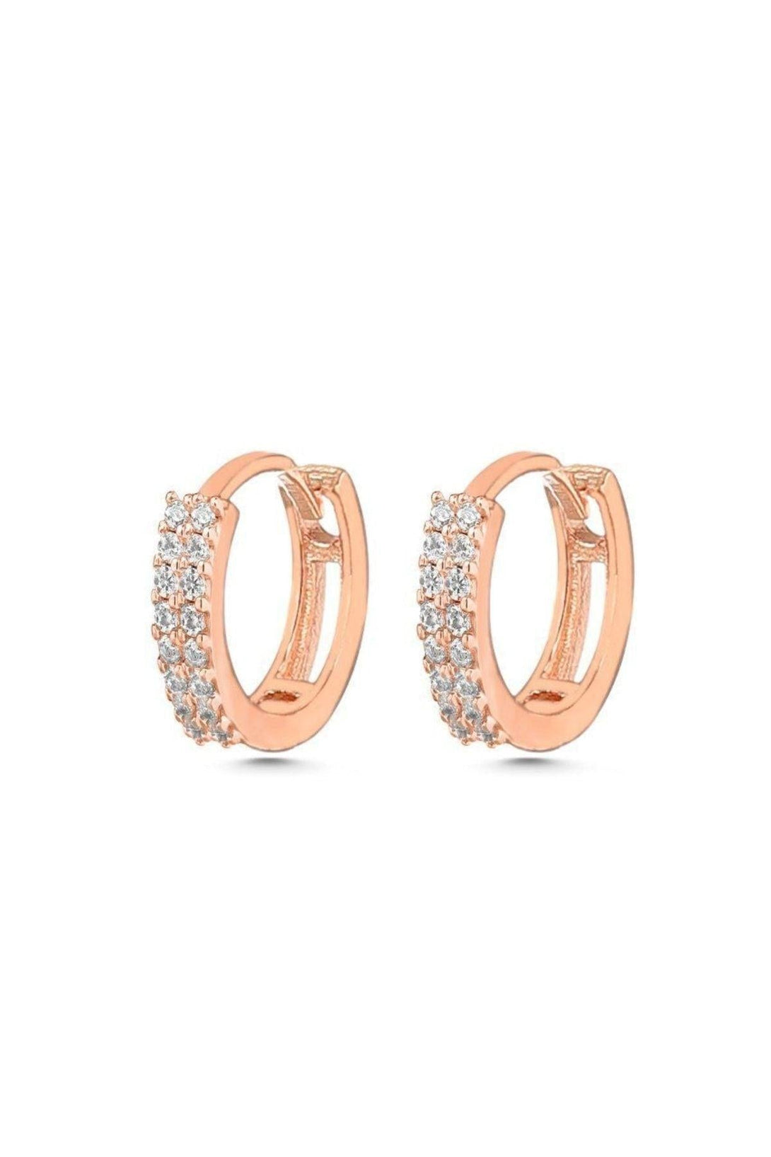 925 Sterling Silver Hoop Earring With Zircon Stone