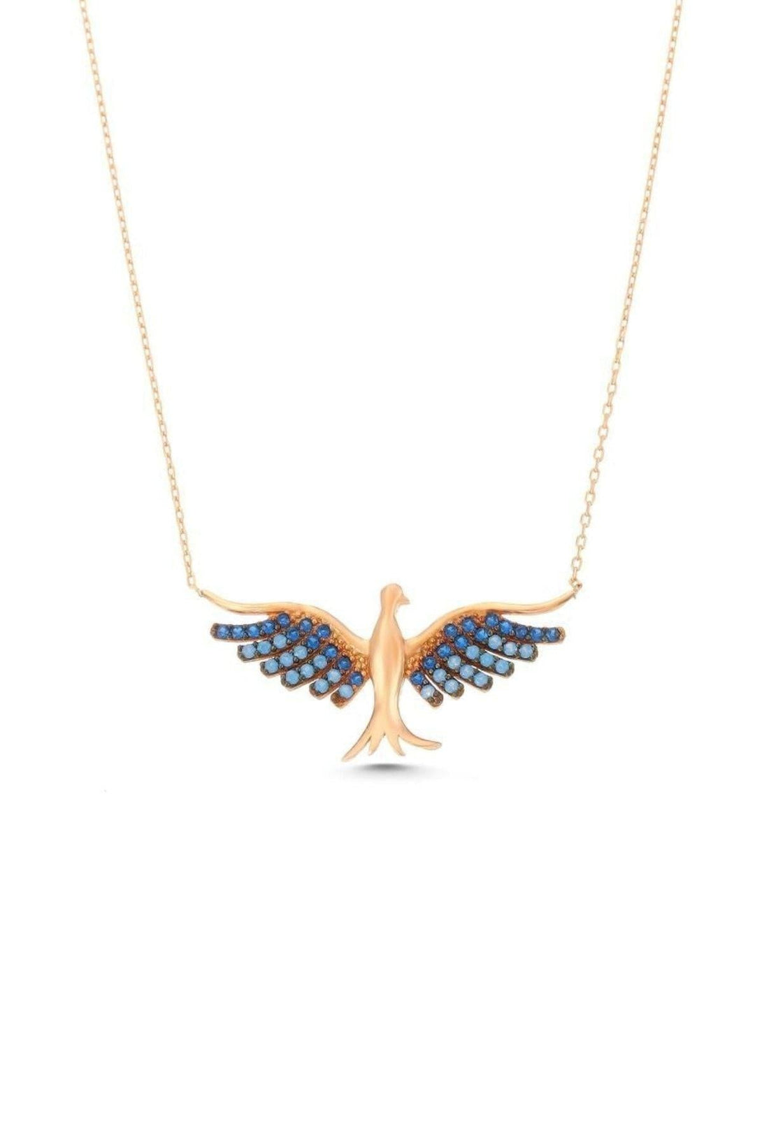 925 Sterling Silver Phoenix Necklace With Zircon Stone