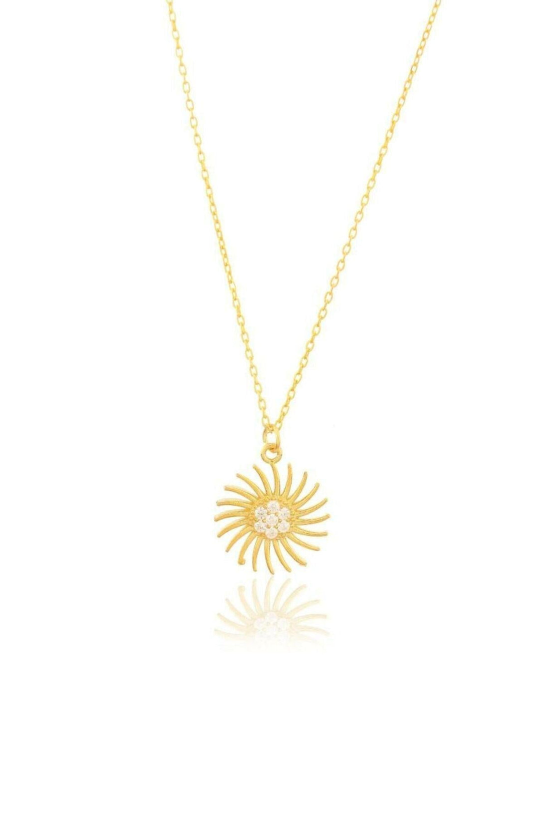 925 Sterling Silver Sun Necklace