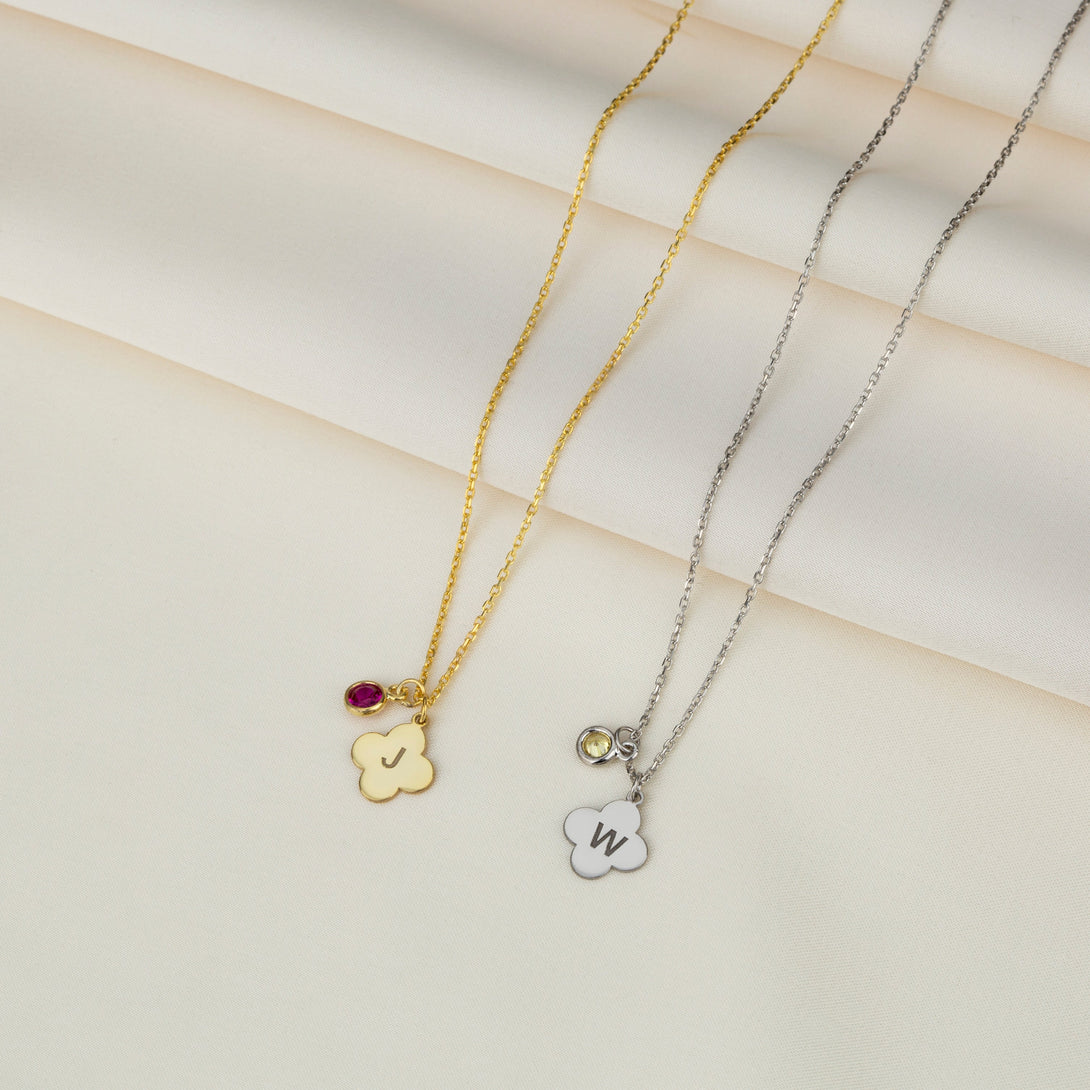 Birthstone Clover Necklace