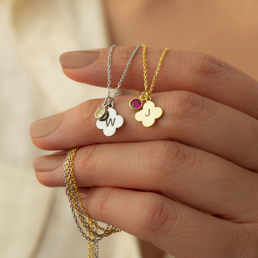 Birthstone Clover Necklace