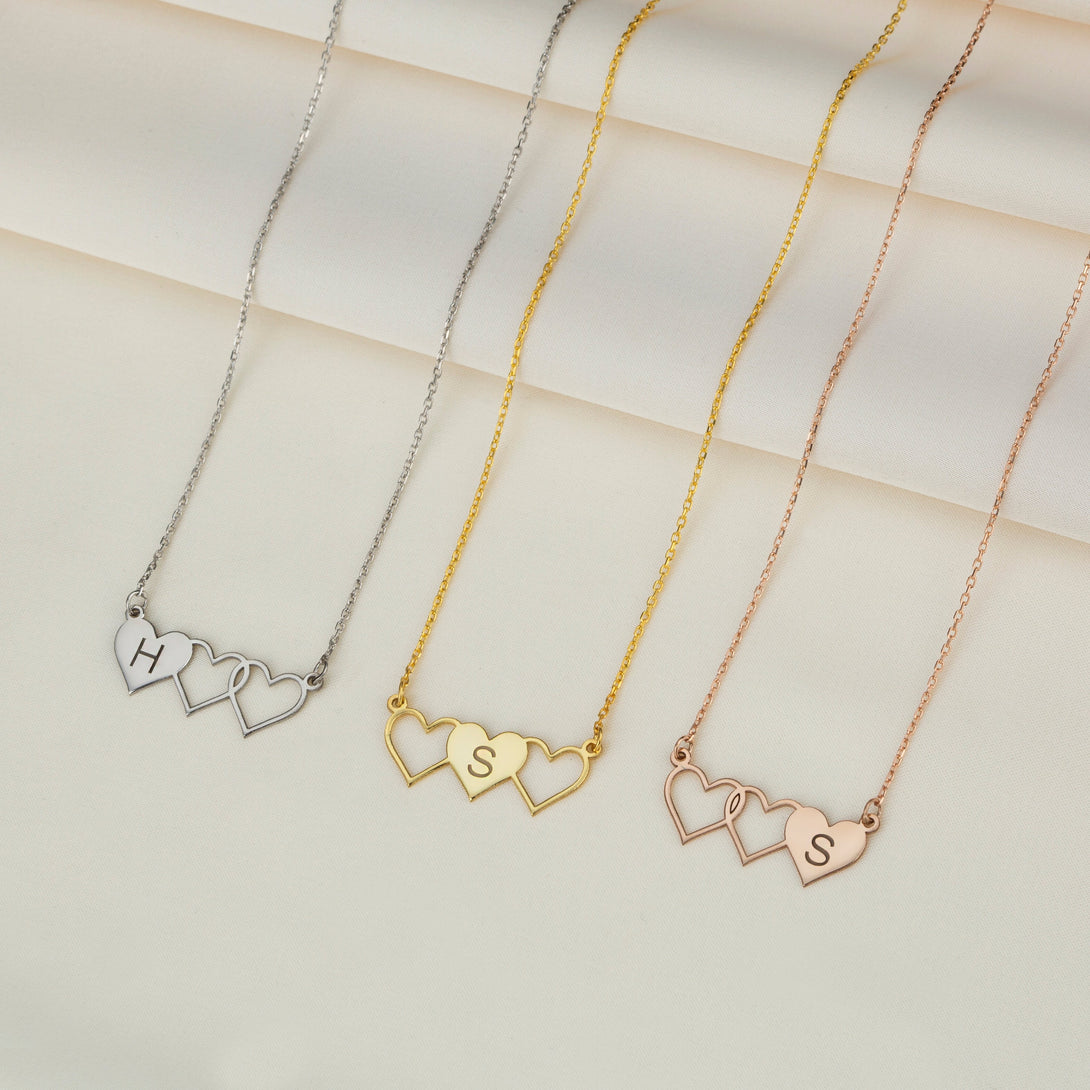 Letter Hearts Necklace