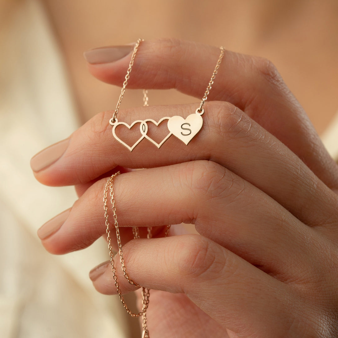 Letter Hearts Necklace