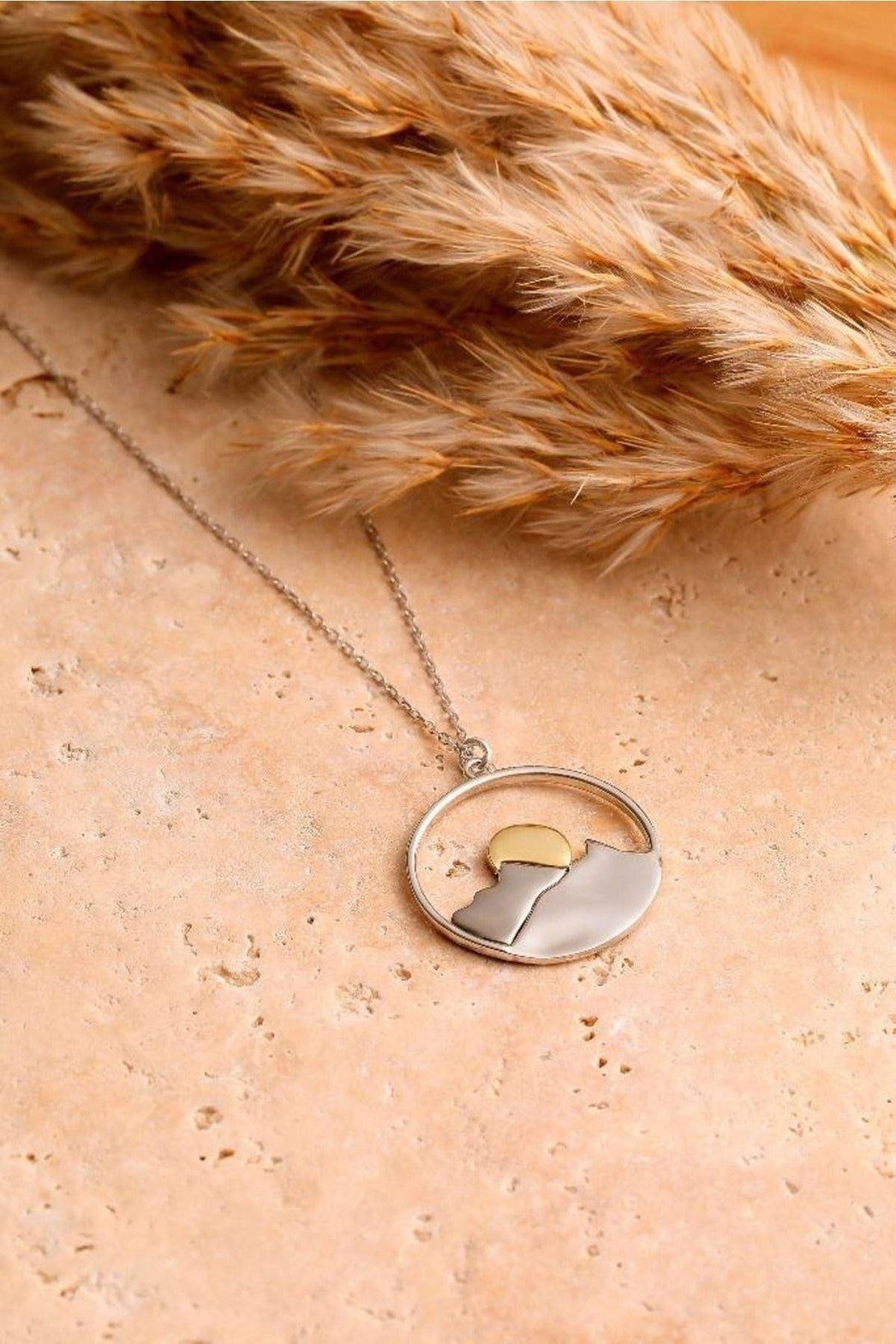 The Sun Behind The Mountain 925 Sterling Silver Women's Necklace