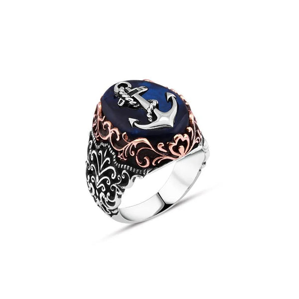 Anchor On Sari Men's Ring