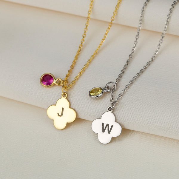 Birthstone Clover Necklace