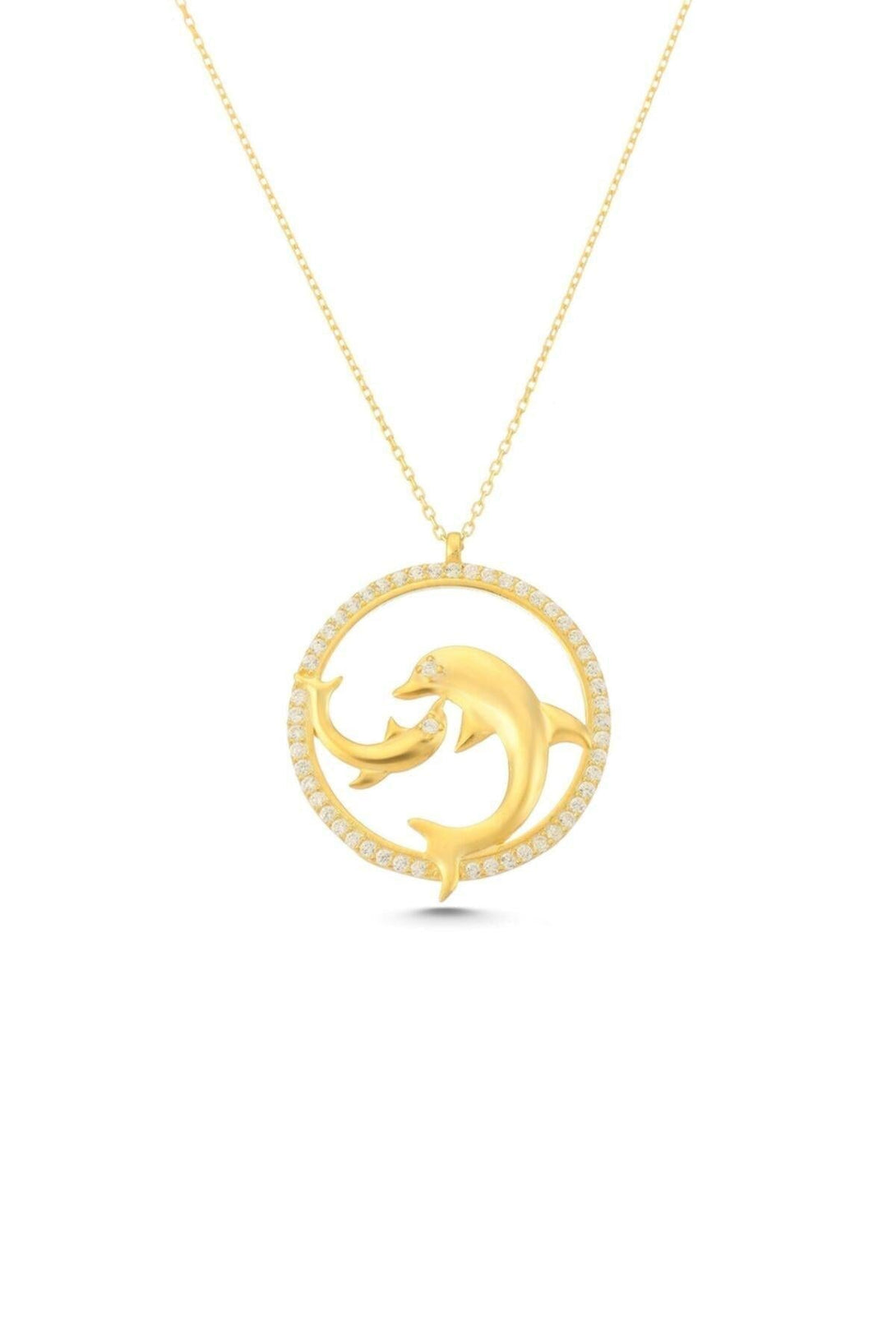 Dolphin Design Women's Necklace In 925 Sterling Silver