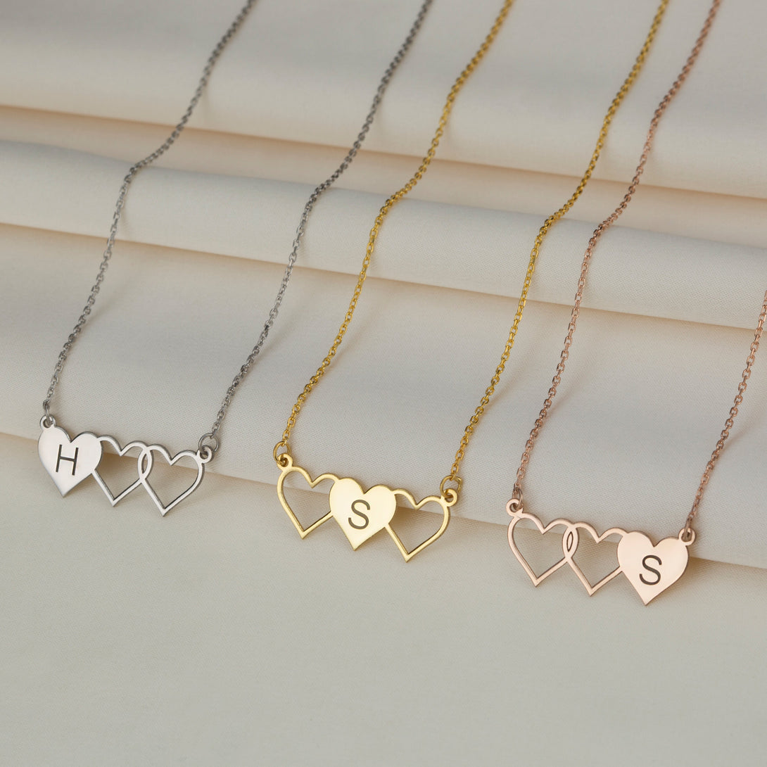 Letter Hearts Necklace