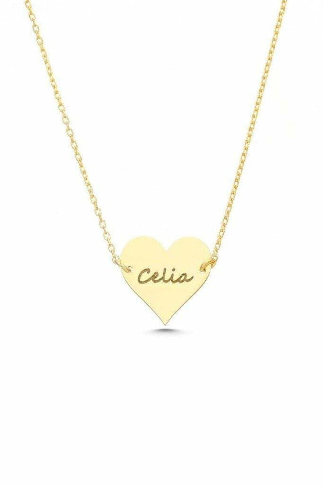 Personalized 925 Sterling Silver Name Necklace With Heart