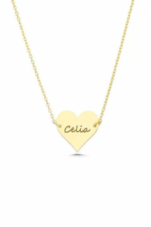 Personalized 925 Sterling Silver Name Necklace With Heart