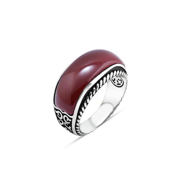 Red Red Stone Men's Ring