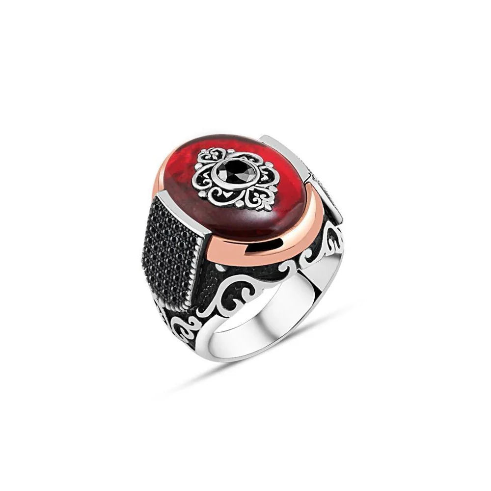 Sari Single Stone Motivate On The Edge Tiny Zircon Stone Men's Ring