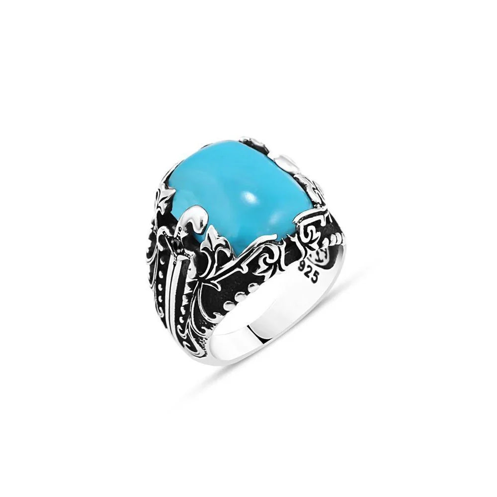 Turquoise Stone Men's Ring