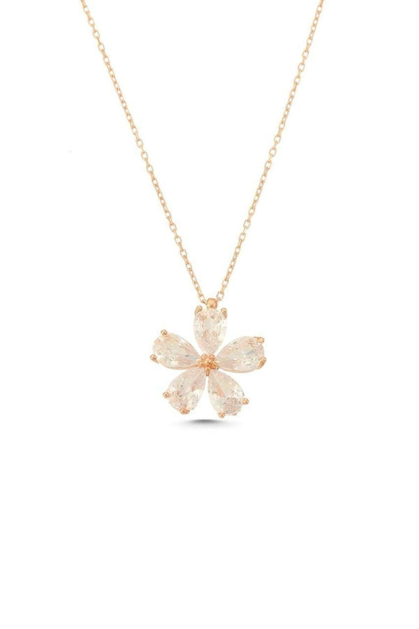 White 925 Sterling Silver Jasmine Flower Necklace